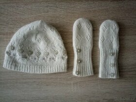 Čepice + rukavice pro holčičku vel. 56