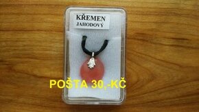 Nový šperk - přívěsek, náhrdelník - křemen jahodový - SLEVA - 1