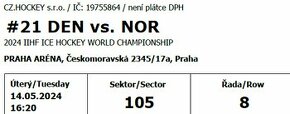 Lístky hokej DEN-NOR 14.5. - levně