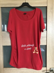 Těhotenské triko a rifle vel.XL