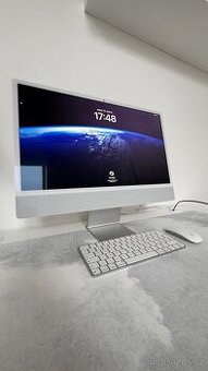 iMac silver, čip M3, 24 GB paměť, 512 GB SSD úložiště,