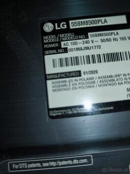 55" LG 55SM8500PLA. NA OPRAVU