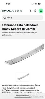 Superb 3 combi ochranná lišta hrany kufru