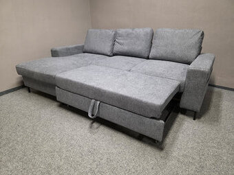 Nová rozkládací rohová sedačka LOLA šedá
