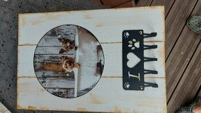 Hand made yorkšír věšák na klíče Provence