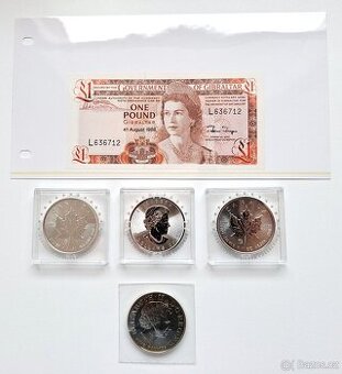 Prodám sadu britských pamětních mincí