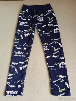 dětské zateplené legíny - velikost 140