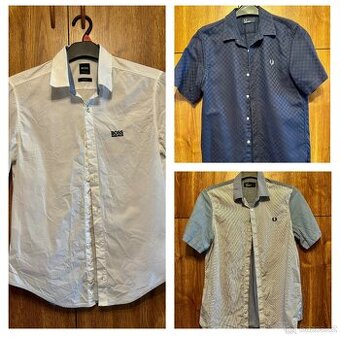 Pánská košile 2x Fred Perry a Hugo Boss, velikost S