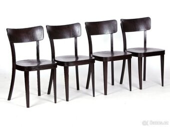 Poválečné jídelní židle TON , buk, 4 ks.