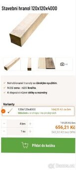 Stavební hranoly 120x120x4000 - 1