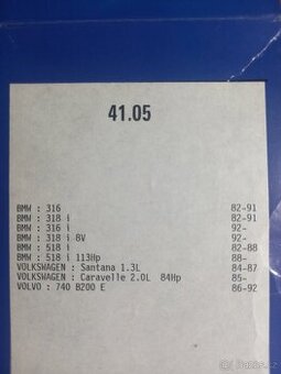 BMW , VW , VOLVO - ZAPALOVACÍ KABELY