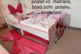 Dětská postel Minnie Mouse 140 x 70 cm