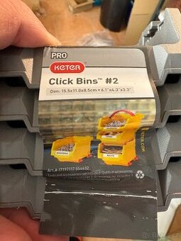 Sada plastových boxů KETER CLICK BINS set - S