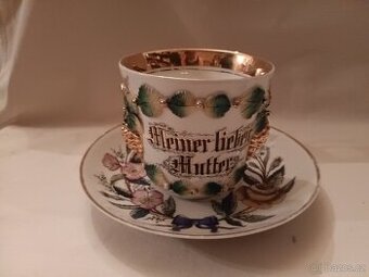 Porcelánový šálek- Rakousko Uhersko, vojáci