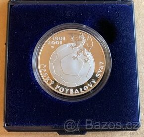 200Kč Český fotbalový svaz stříbrná mince PROOF