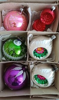 Retro vánoční ozdoby 20 ks