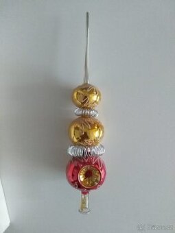 vánoční  skleněná špice na stromeček