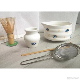 Matcha set (miska, sítko, držák, metlička, lžíce)