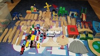 Dřevěné koleje s příslušenstvím