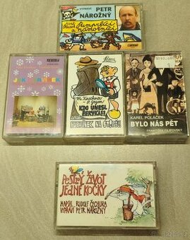 Audio kazety - pohádky - 5 ks
