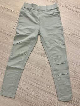 Kalhoty dívčí elastické zelené