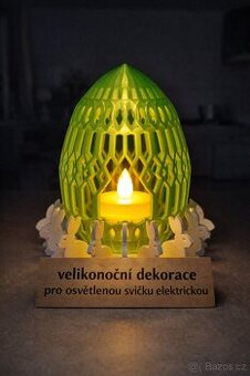 🌼 Velikonocni svetelna dekorace – vajicko se zajicky