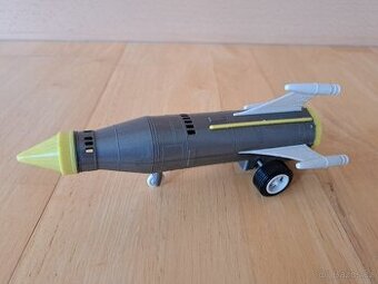 Stará retro hračka - raketa na setrvačník