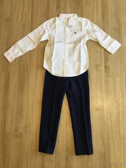 Nové společenské kalhoty a košile, vel. 128. H&M