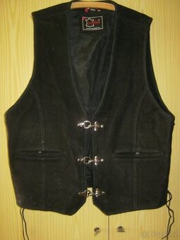 Nová vesta z pravé kůže zn. MDM vel.4XL - 1