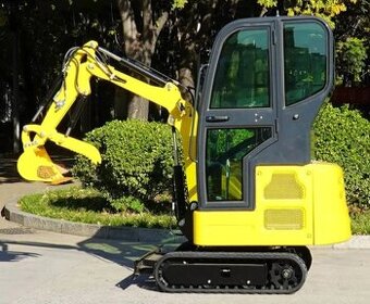 minibagr s kabinou, kabinový bagr, motor Kubota