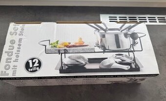 Fondue - 12dílná sada s horkým kamenem - DOMESTIC by Maser
