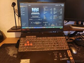 Asus tuf f15, rtx 4060, 32gb ram, 512 gb ssd, jako nový