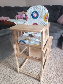 Dětská jídelní židle a stoleček