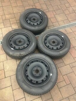 Zimní sada plechových disku 5x100 r 15 Škoda Fabia 3, Rapid