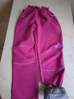 Podzimní šustákové softshell kalhoty 146 Wolf