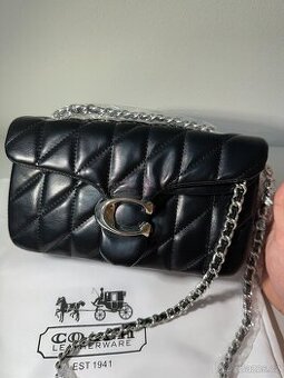 🖤 Exkluzivní prošívaná kožená kabelka Coach Tabby 26 s řetě