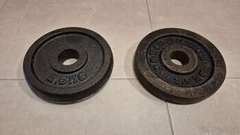 Prodám litinové 8x 2,5 kg kotouče - 30 mm otvor