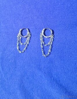 Nové dámské bižuterní náušnice visací řetízky