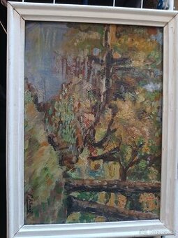 F.Klimeš olej na kartonu.