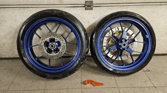 SuperMoto kola KTM + brzdový adaptér (modrá)