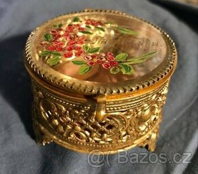 starožitná krabička na šperky drobnosti r.1900