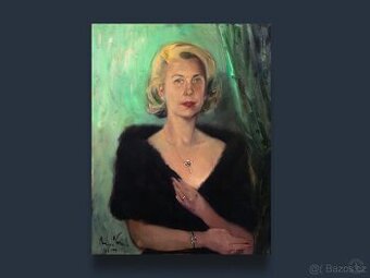 Potrét ženy 1, Biró, 900 × 700 mm