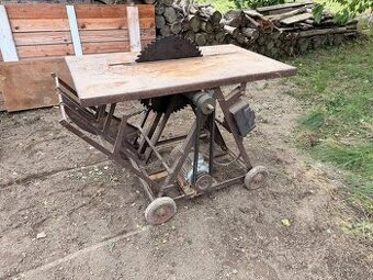 Stolní cirkulárka s kolébkou MEZ 3 kW + pilové kotouče
