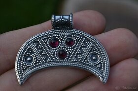 stříbrný přívěsek Lunice - replika Velkomoravského šperku - 1