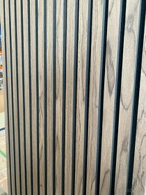 SlatWall panel - Dřevěný obklad Tmavý Ořech 2700x600 AKCE
