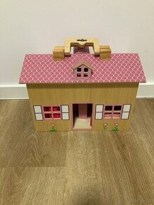 Dřevěný domeček pro panenky Woody -kufřík