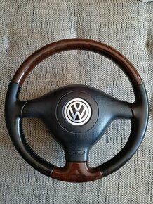 Polodřevěný tříramenný volant VW Passat/Bora/Golf