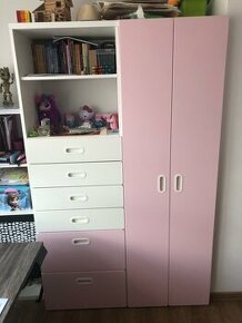 Dětská sestava nábytku Ikea Fritids - růžová barva