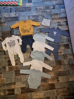 Set F&F velikost 62, body, teplákovka, pyžamko