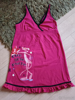 Růžové šaty vel.152 Pink Panther (noční košilka)